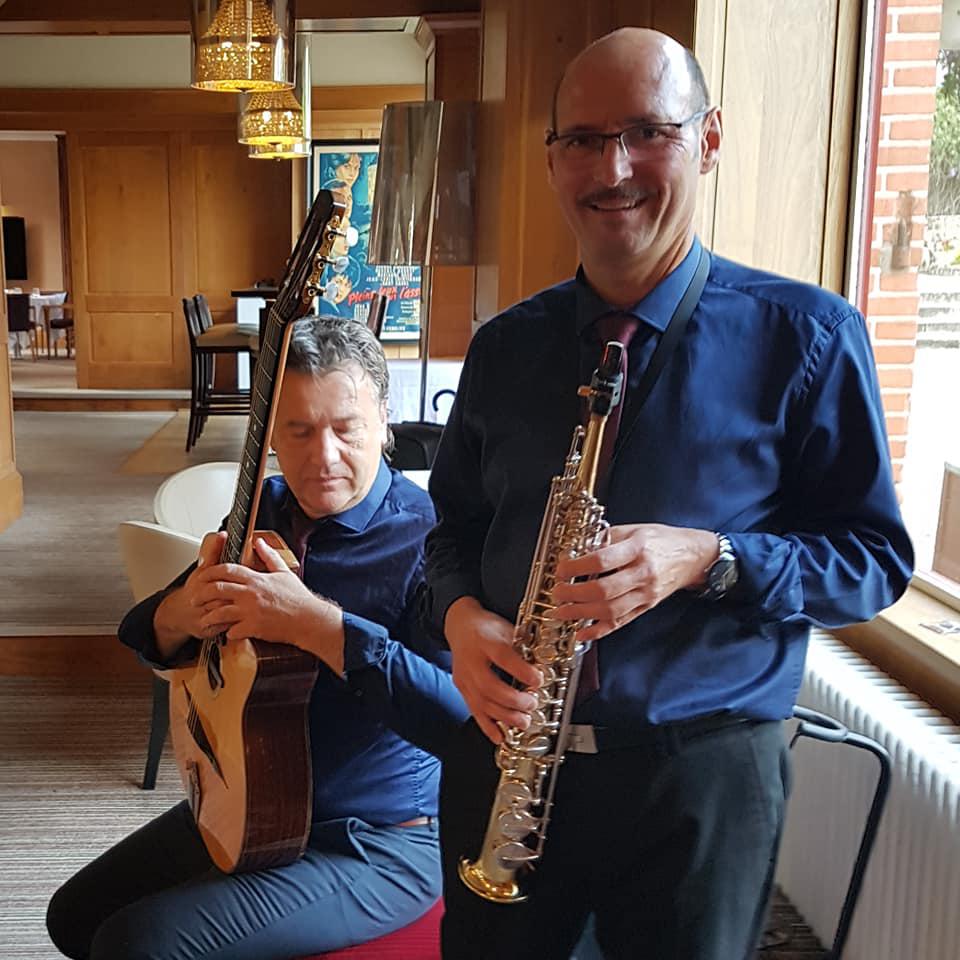 Jeudi 01 août 2019, nous étions en formule Duo Saxophone &#38; Guitare au Club House du domaine de la Bretesche à Missillac (44) !